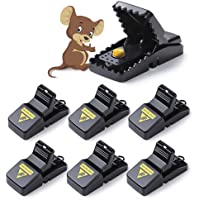Diealles Shine Rat Trap- Juego de 6 Trampa para Ratones con Cebo- Reutilizable Trampa para Ratas y Ratones